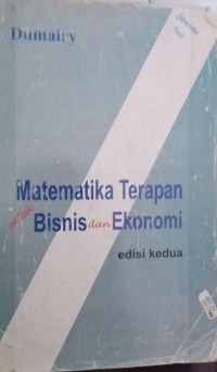 Image of Matematika Terapan Untuk Bisnis dan Ekonomi